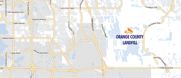 Mapa del Vertedero del Condado de Orange