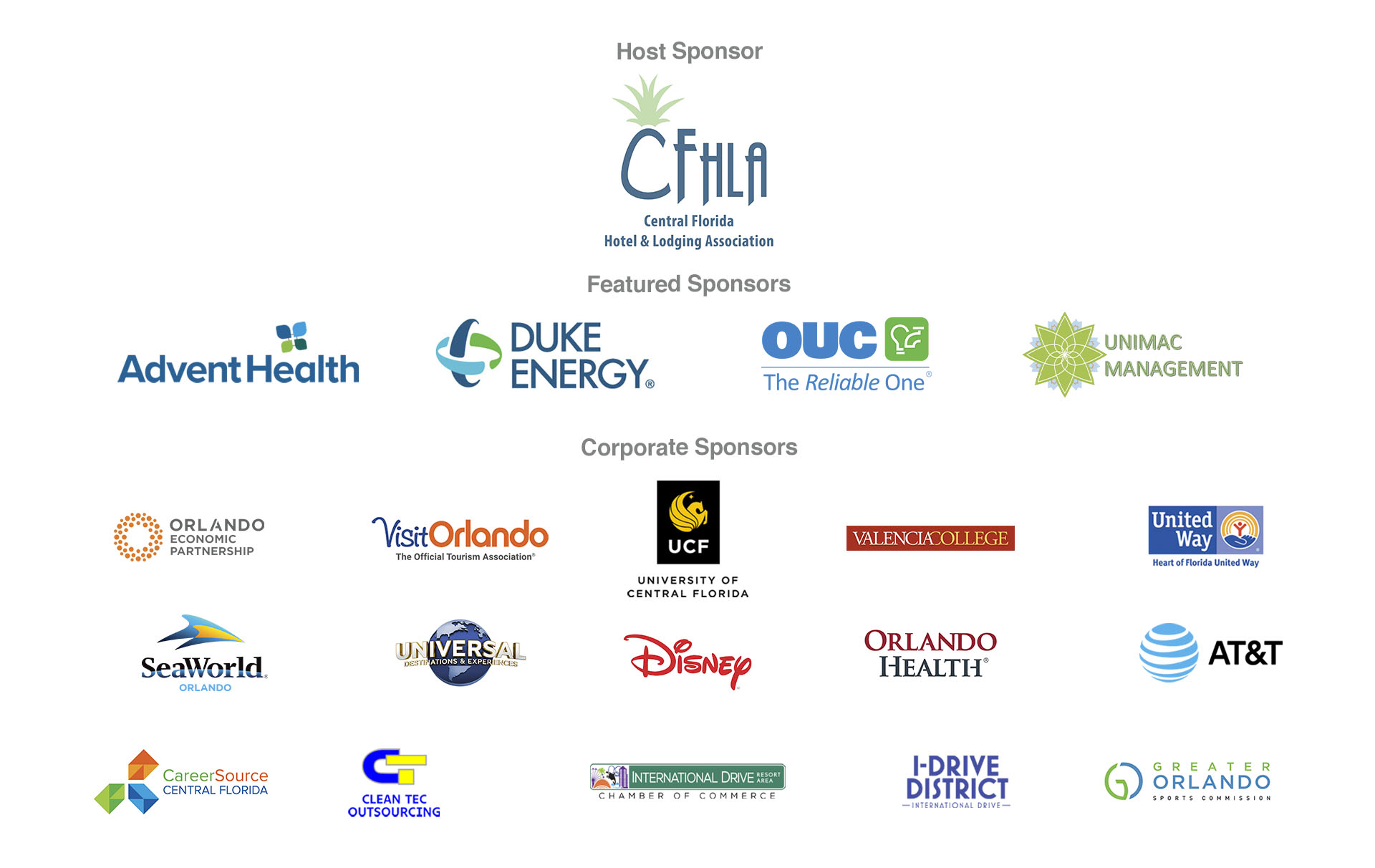 Sponsor logos for State of Orange County 2023